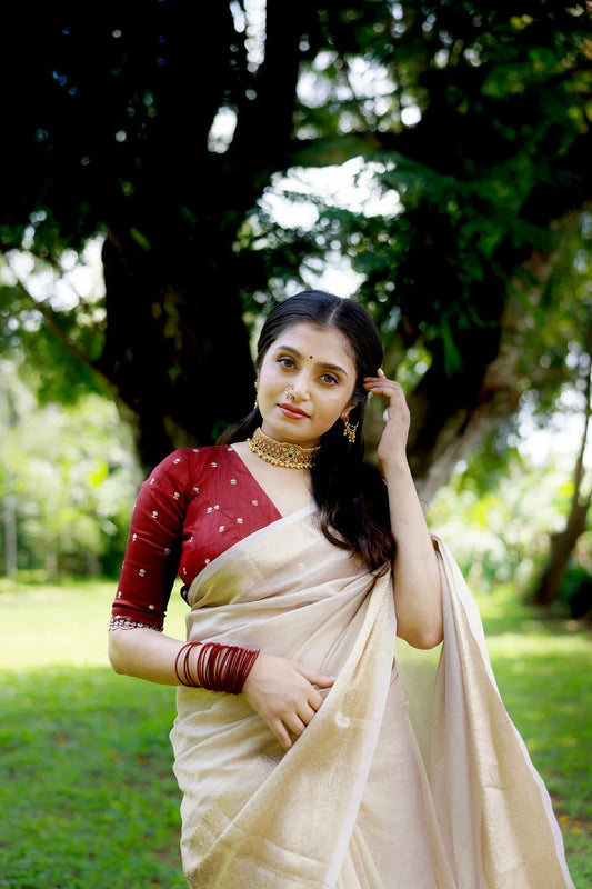 "A Timeless Elegance: Organza Silk Sarees by Akruti Sarees "