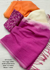 Pure chiffon saree.