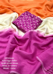 Pure chiffon saree.