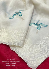 Vanila white crush saree.
