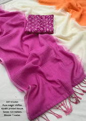 Pure chiffon saree.