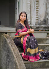 Tye & dye shibori saree.