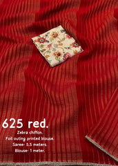 Zebra zari stripes chiffon.