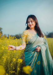 Pure chanderi tye & dye saree.