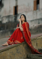 Pure ajrakh hand work saree.