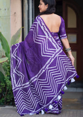 Pure batik chanderi saree.