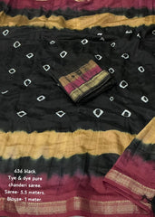 Tye & dye shibori saree.