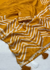 Pure batik chanderi saree.