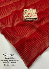 Zebra zari stripes chiffon.