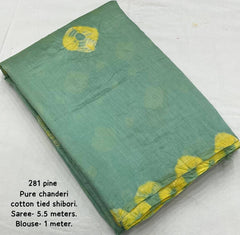 Pure chanderi tye & dye saree.