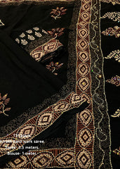 Pure ajrakh handwork saree.