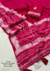 Pure chanderi batik saree.